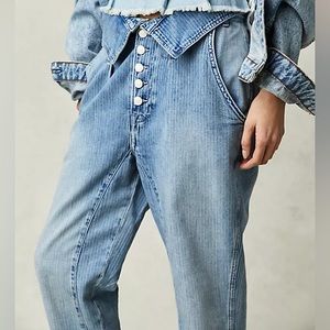 Free People NOAH FOLDOVER HAREM JEANS.